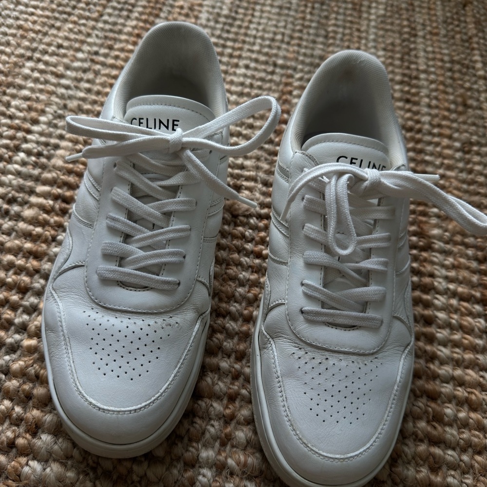 CELINE TRAINER LOW LACE-UP SNEAKER IN CALFSKIN
